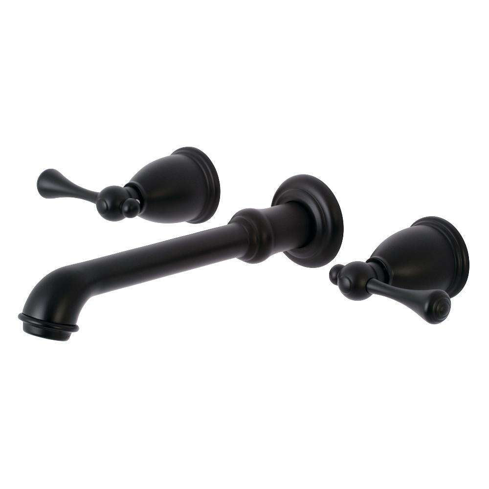 Kingston KS7120BL 8" Center Wall Mount Bath Faucet, Matte
