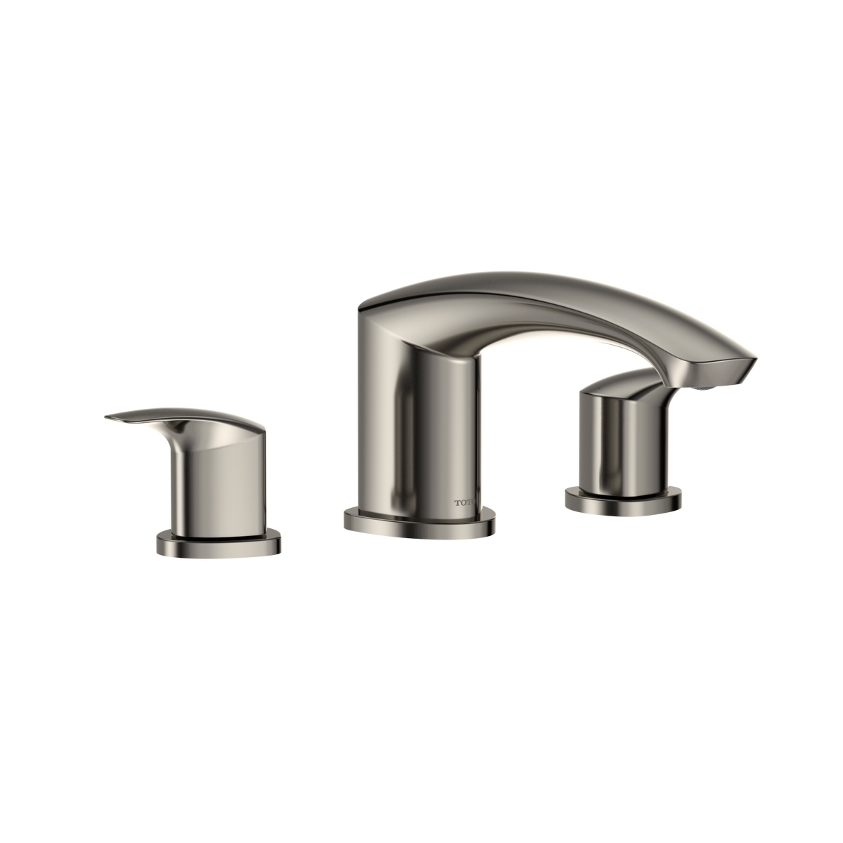 TOTO GM Two-Handle Deck-Mount Roman Tub Filler Trim, Polished Nickel TBG09201U#PN