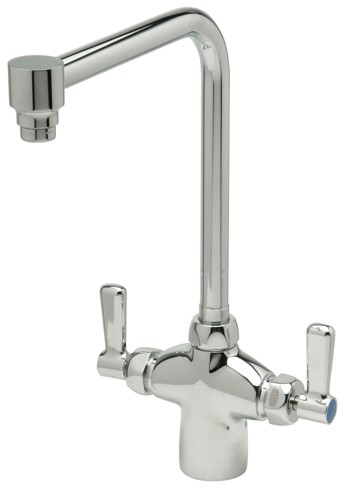 Zurn AquaSpec Laboratory Faucet, Single Hole with 2 Handles - 2.2 GPM Aerator, 8 Bent-Riser Spout, Lever Handles in Chrome Z826S1-XL