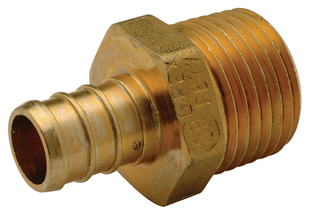 1 1/4" x 1 1/4" Crimp Brass MIP Adapter QQMC66GX