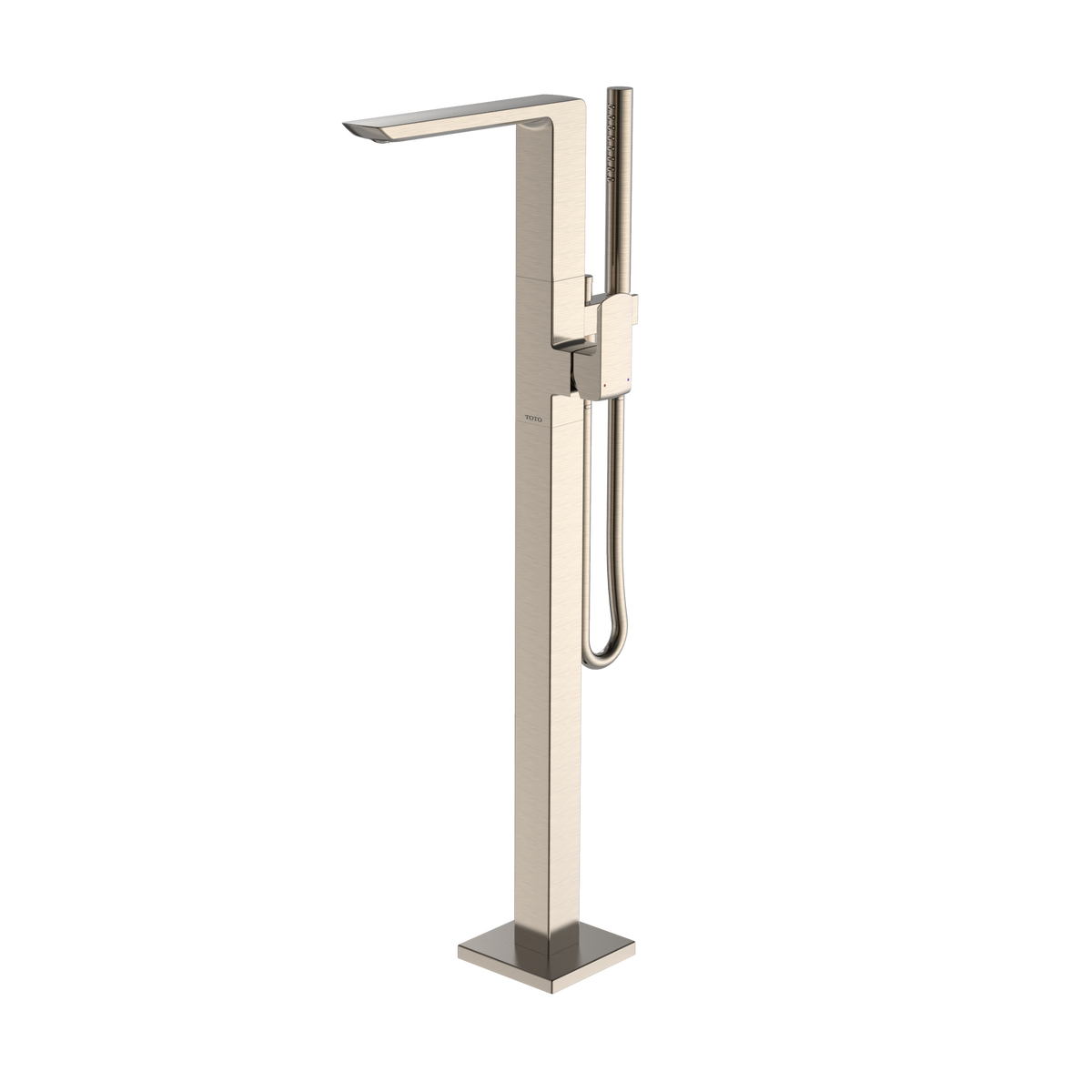 TOTO GR Single-Handle Freestanding Tub Filler Faucet with Handshower, Brushed Nickel TBG02306U#BN