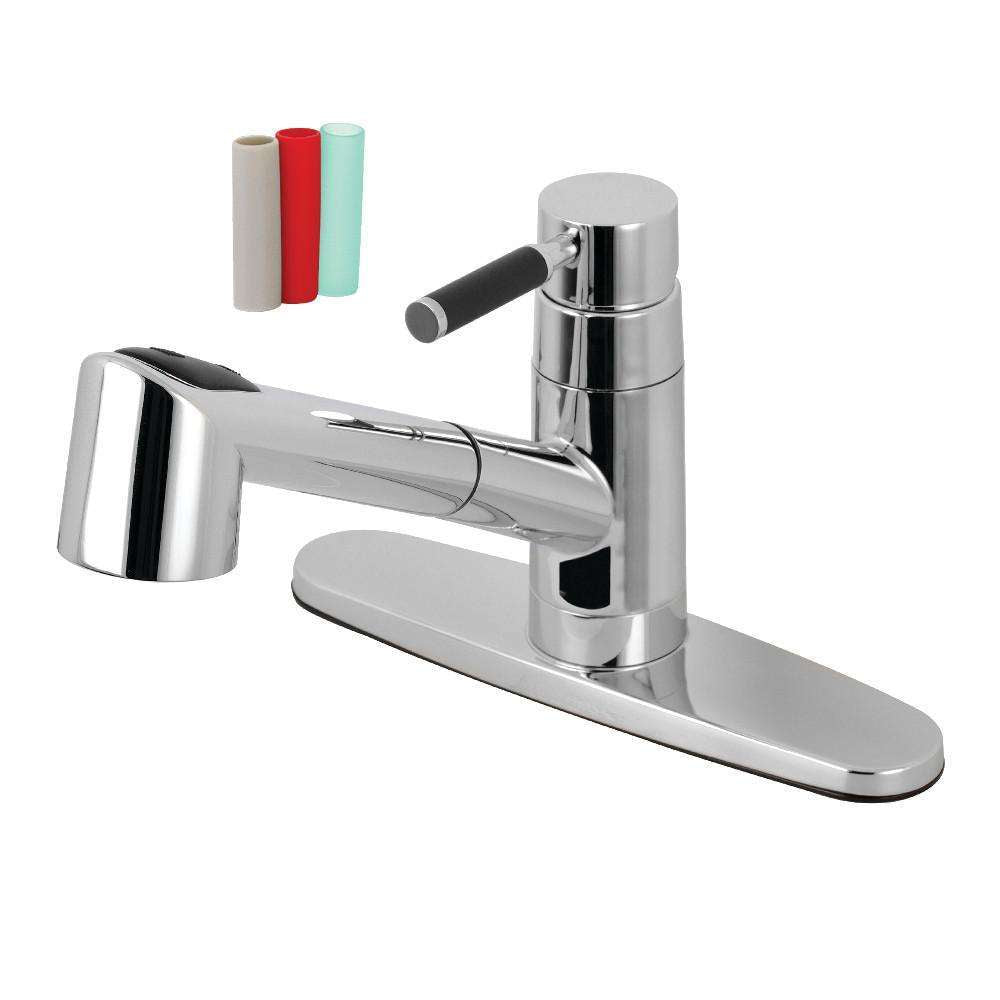 Kingston Brass GSC8571DKL Sg-Hnd Pull-Out Kitchen Faucet