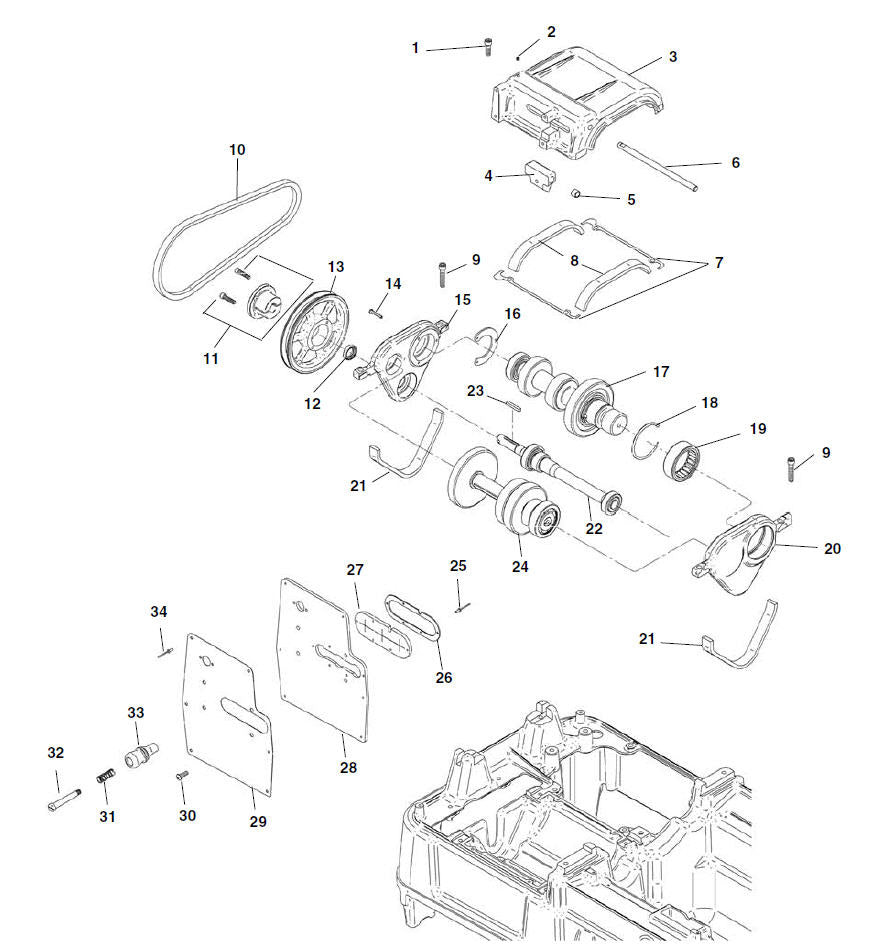 RIDGID 94172 Rear Transmission Bracket, for 535A Automatic Threading Machine