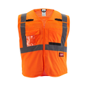 Milwaukee 48-73-5127 Class 2 Breakaway High Visibility Orange Mesh Safety Vest - 2XL/3XL (Pack of 12)