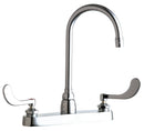 Chicago Faucets 1100-GN2AE35-317AB Lead-Free Deck-mounted manual faucet with 8" centers
