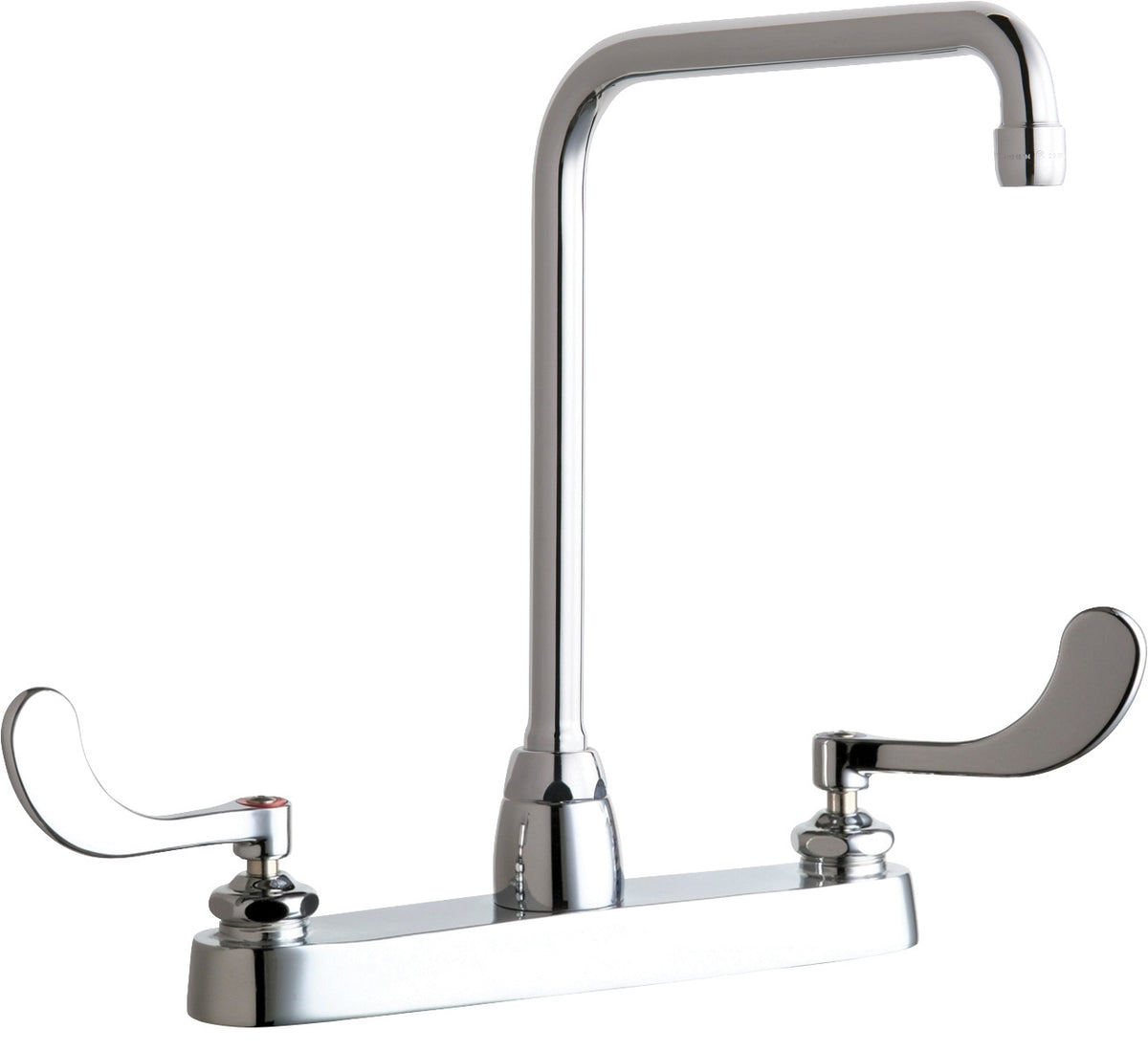 Chicago Faucets 1100-H8E35-317XKAB Lead-Free Deck-mounted manual faucet with 8" centers