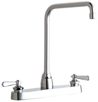 Chicago Faucets 1100-HA8-241ABCP Lead-Free Deck-mounted manual faucet with 8" centers