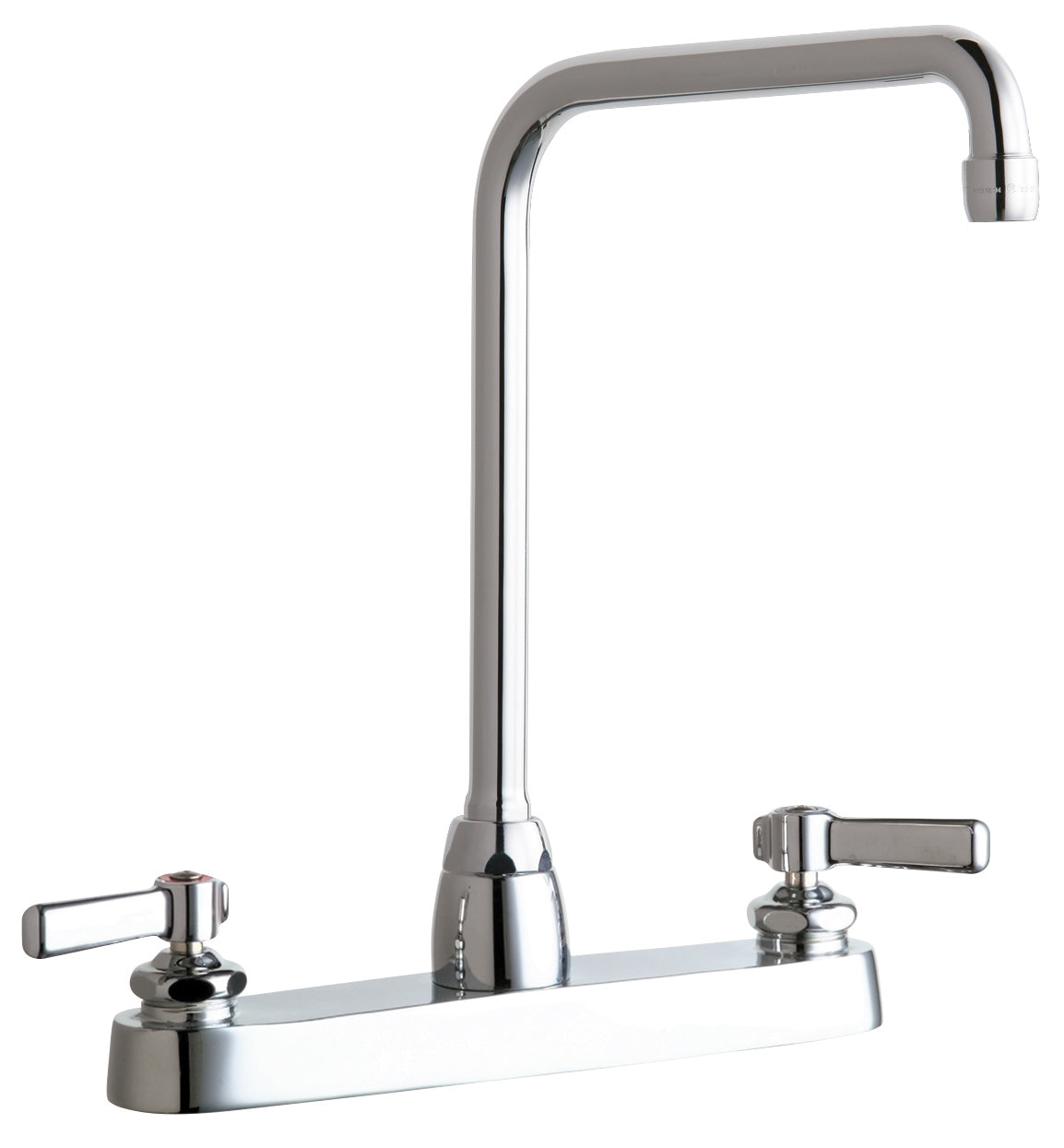 Chicago Faucets 1100-HA8-369ABCP Lead-Free Deck-mounted manual faucet with 8" centers