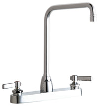 Chicago Faucets 1100-HA8-369VPAAB Lead-Free Deck-mounted manual faucet with 8" centers