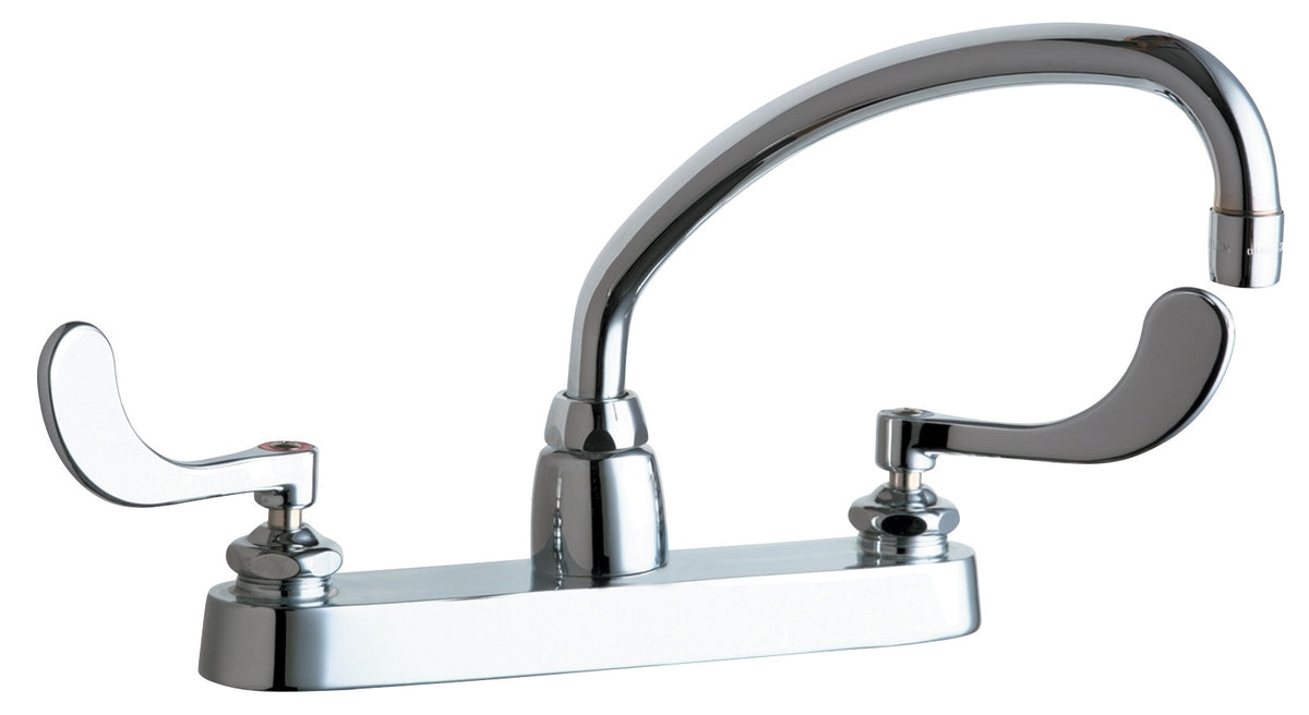 Chicago Faucets 1100-L9E35-317XKAB Lead-Free Deck-mounted manual faucet with 8" centers