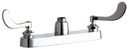 Chicago Faucets 1100-LES317XKAB Lead-Free Deck-mounted manual faucet with 8" centers