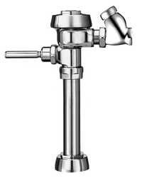 Sloan Royal 111-1.6 Exposed Manual Flushometer, 1.6 gpf, Top Spud, Polished Chrome, 1" Straight Control Stop