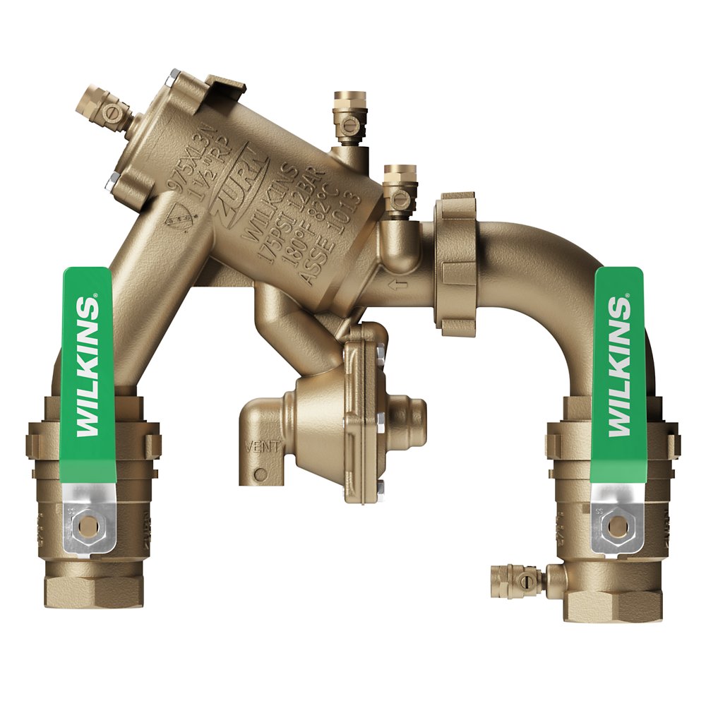 Zurn 112-975XL3N 1-1/2" Lead-Free Reduced Pressure Principle Backflow Preventer N-Pattern
