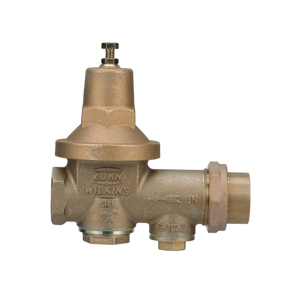 Zurn 114-600XL 1-1/4" Lead-Free Water Pressure Reducing Valve with Removable Integral Strainer