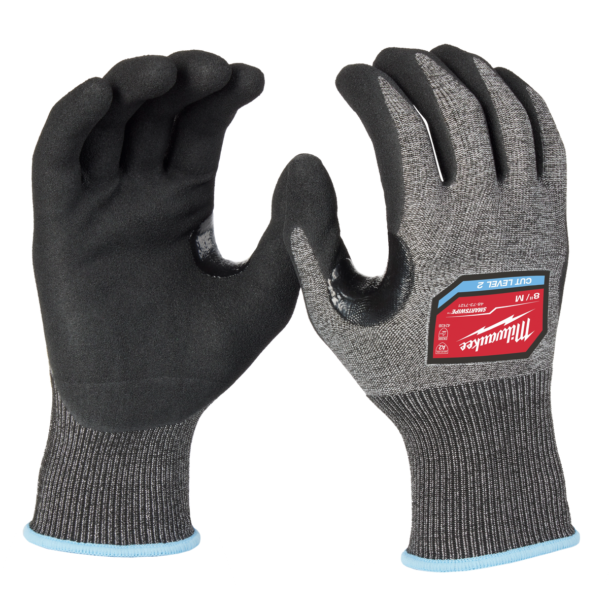 Milwaukee 48-73-7121 Cut Level 2 High-Dexterity Nitrile Dipped Gloves - M (Pack of 6)
