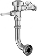 Sloan Royal 120-3.5 Exposed Manual Flushometer, 3.5 gpf, Rear Spud, Polished Chrome, 1" Straight Control Stop