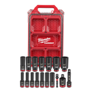 Milwaukee 49-66-6800 17PC SHOCKWAVE Impact Duty Socket 3/8” Drive SAE Set with PACKOUT