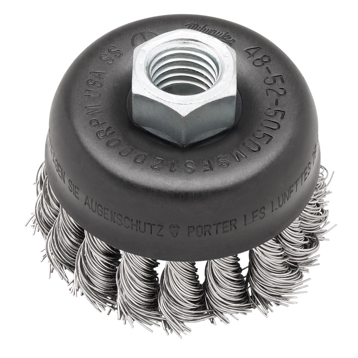 Milwaukee 48-52-5050 3" Knot Wire Cup Brush - Stainless Steel (Pack of 3)