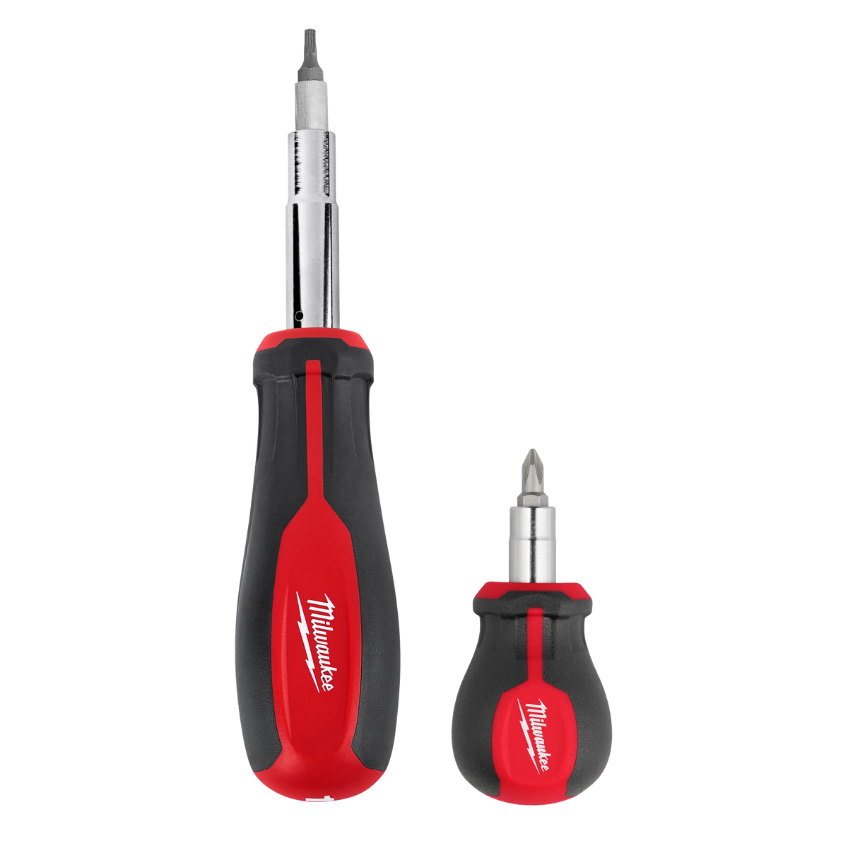 Milwaukee 48-22-2763 2pc 11-in-1 Multi-Bit Screwdriver and 6-IN-1 Stubby Multi-Bit Screwdriver Set