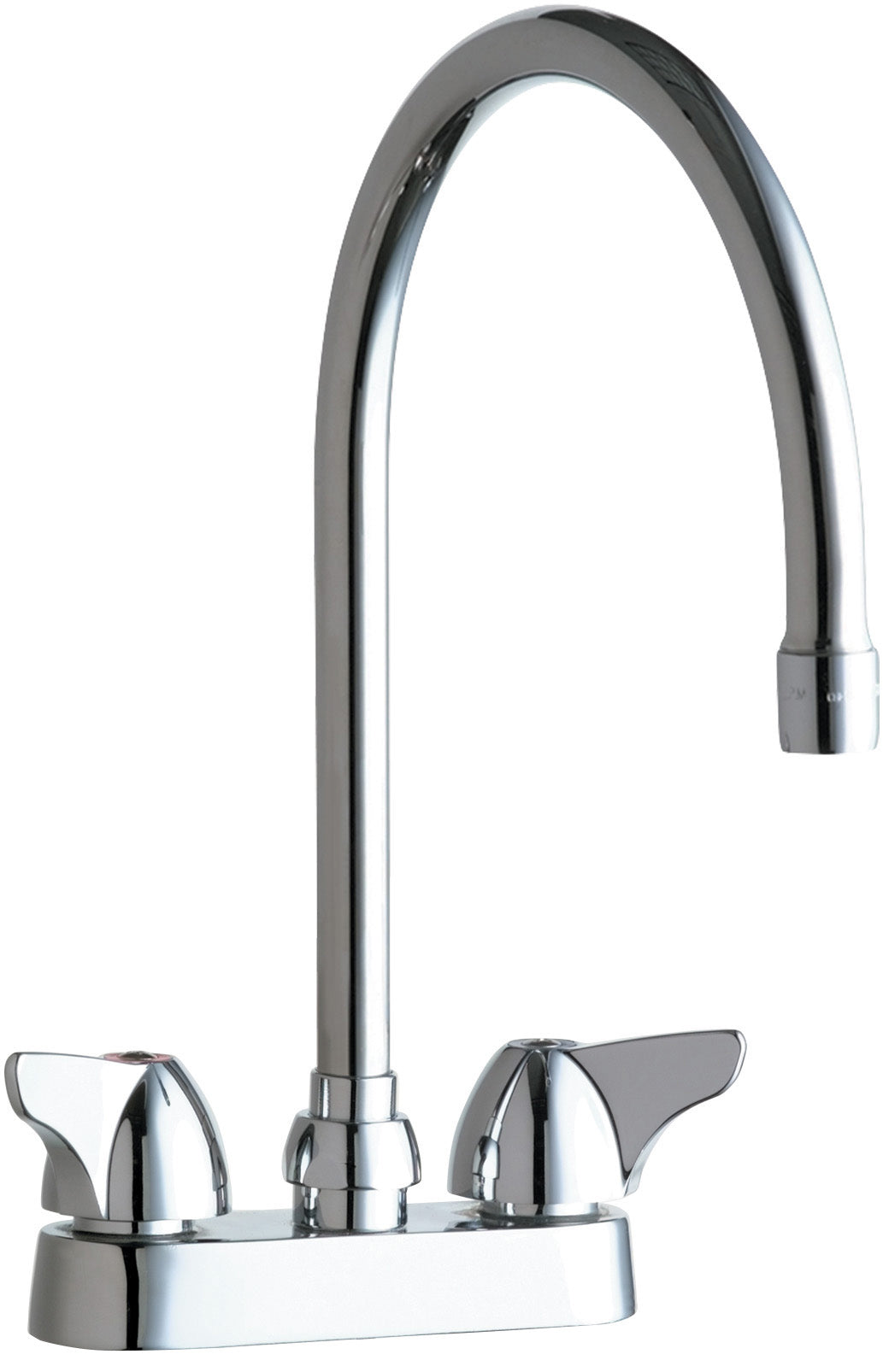 Chicago Faucets 1895-GN8AE35ABCP Lead-Free Deck-mounted manual faucet with 4" centers