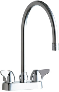 Chicago Faucets 1895-GN8AE35ABCP Lead-Free Deck-mounted manual faucet with 4" centers