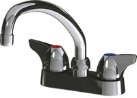 Chicago Faucets 1895-L9ABCP Lead-Free Deck-mounted manual faucet with 4" centers, Brass, NPSM