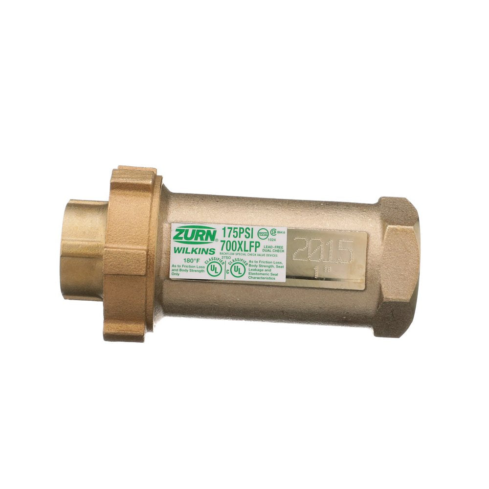 Zurn 1UFX1F-700XLFP Lead-Free Dual Check Valve - High Capacity, Bronze, FNPT