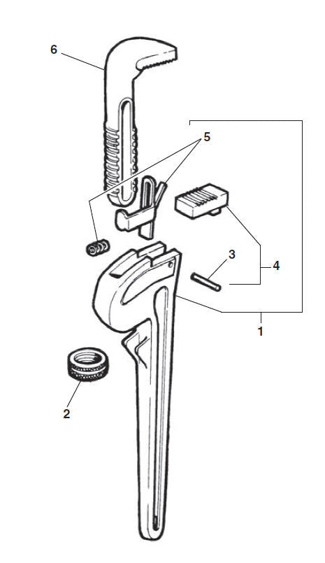 RIDGID 32775 Handle Assembly, for 10" Raprench and Wrenches Straight