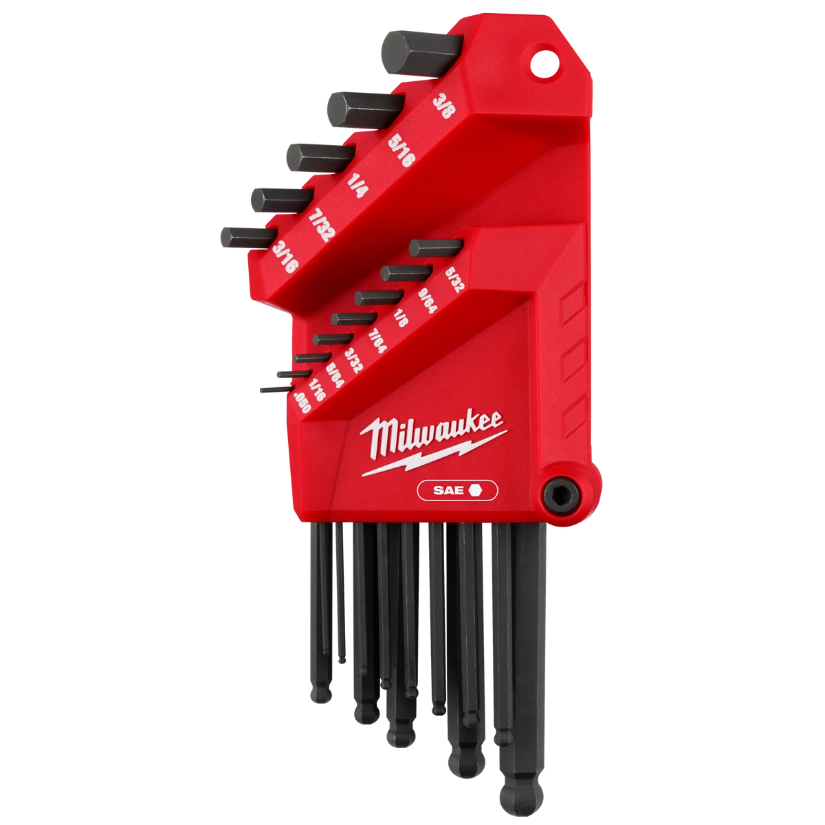 Milwaukee 48-22-2185 13-Key Ball End L-Style Hex Key Set - SAE
