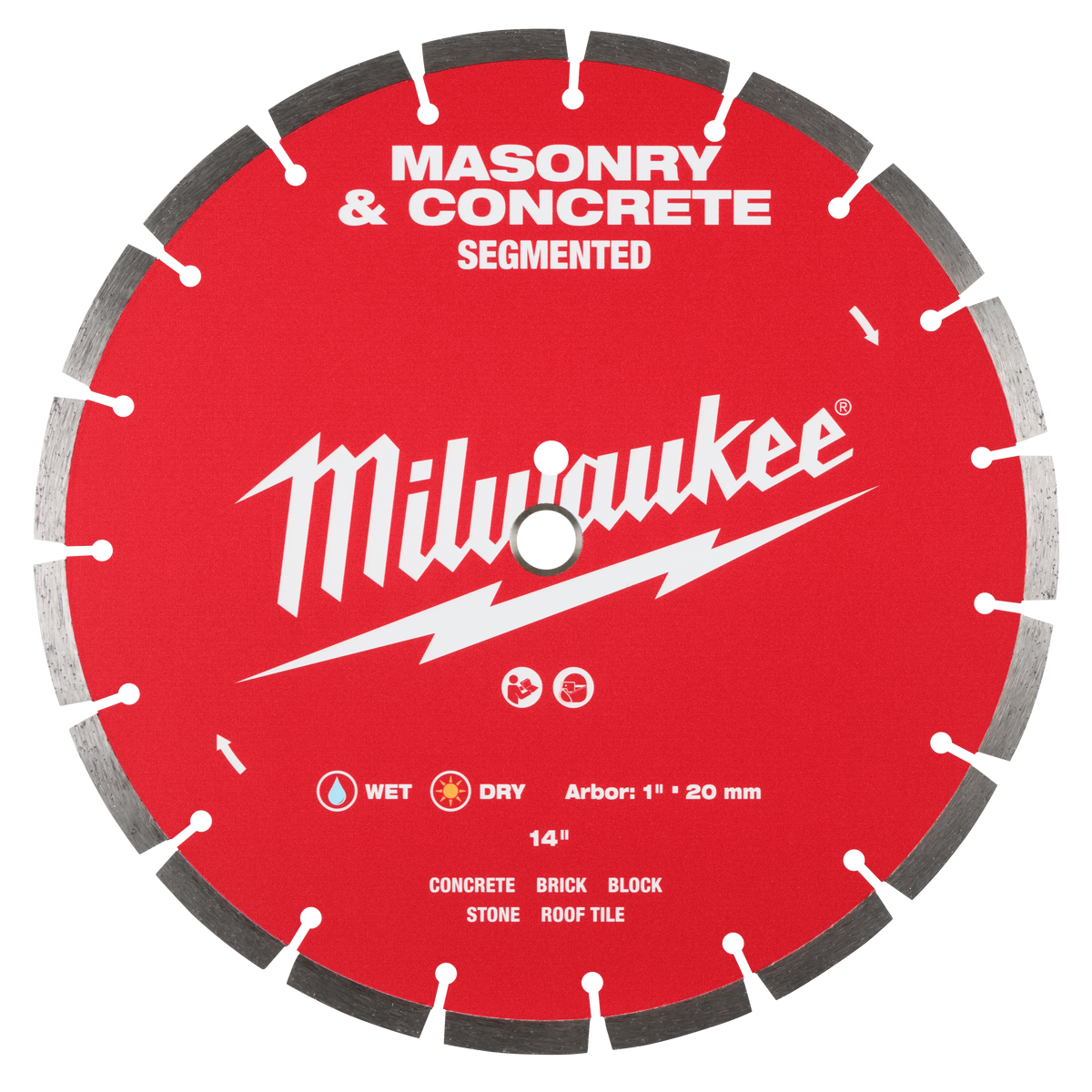 Milwaukee 49-93-9314 14" Segmented Masonry & Concrete Diamond Blade