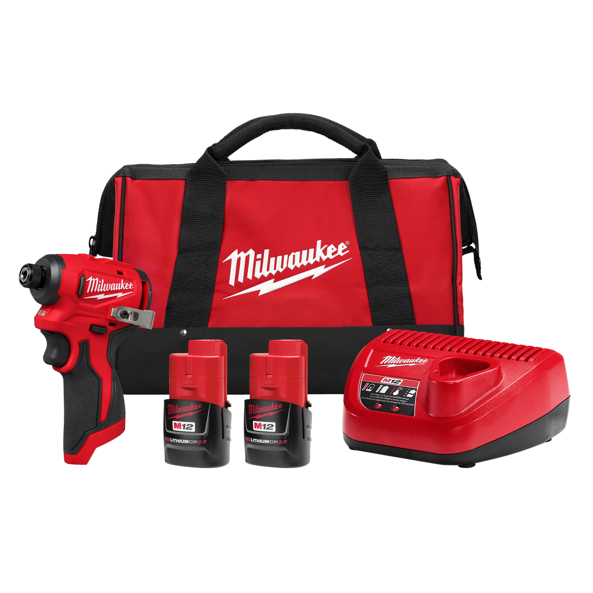Milwaukee 3450-22 M12 Subcompact Brushless 1/4" Hex Impact Driver Kit