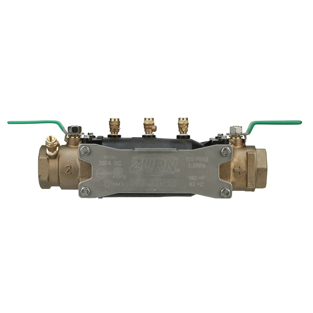 Zurn 2-350XL Lead-Free Backflow Preventer - Double Check Valve Assembly with Replaceable Pressure Vessel