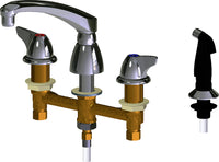 Chicago Faucets 200-AL8-1000ABCP Lead-Free Deck-mounted manual faucet with 8" centers
