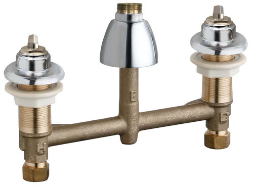 Chicago Faucets 201-A1000XKLESHAB Lead-Free Deck-mounted manual faucet with 8" centers