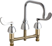 Chicago Faucets 201-ADB6AE3-317AB Lead-Free Deck-mounted manual faucet with 8" centers