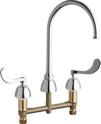 Chicago Faucets 201-AGN8AFC317ABCP Lead-Free Deck-mounted manual faucet with 8" centers