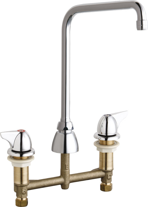 Chicago Faucets 201-AHA8-1000XKAB Lead-Free Deck-mounted manual faucet with 8" centers