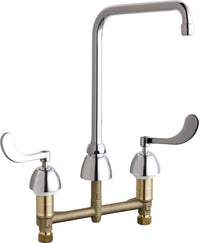 Chicago Faucets 201-AHA8-317ABCP Lead-Free Deck-mounted manual faucet with 8" centers