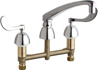 Chicago Faucets 201-AL8-317XKABCP Lead-Free Deck-mounted manual faucet with 8" centers