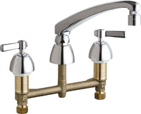 Chicago Faucets 201-AL8E29V317XKAB Lead-Free Deck-mounted manual faucet with 8" centers