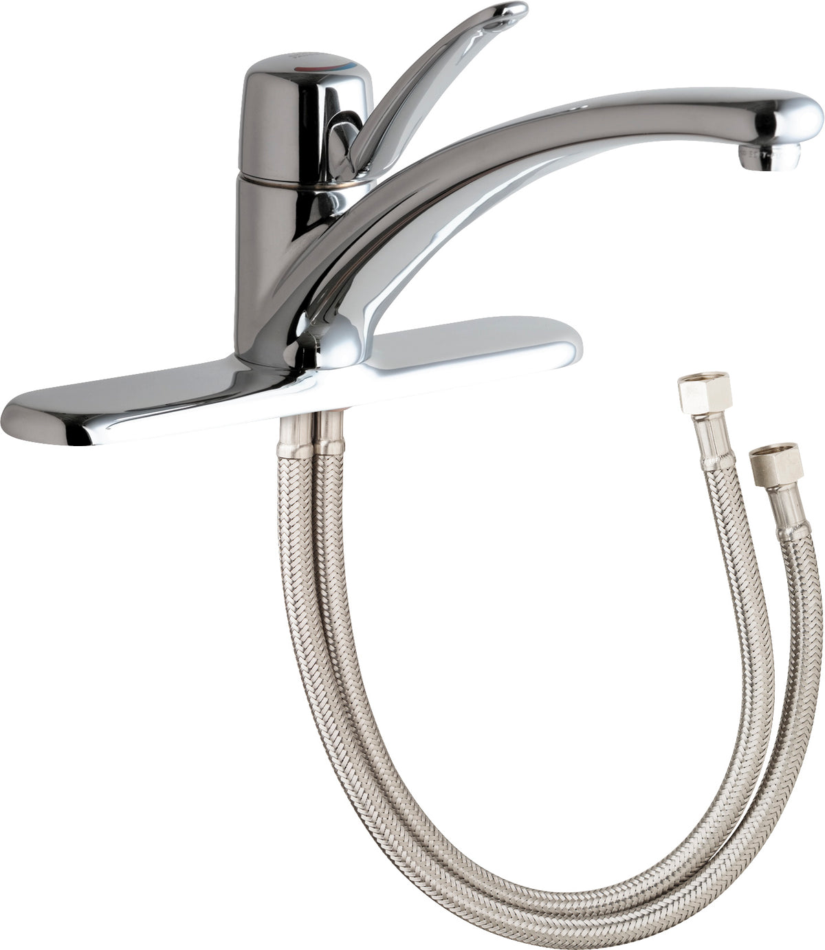 Chicago Faucets 2300-8ABCP Lead-Free Deck-mounted manual faucet with 8" centers