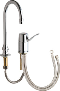 Chicago Faucets 2302-E73ABCP Lead-Free Deck-mounted manual faucet, two-hole mounting
