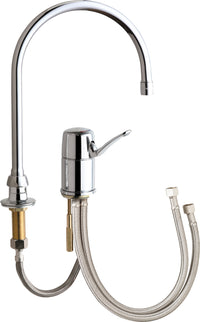 Chicago Faucets 2302-GN8AE3ABCP Lead-Free Deck-mounted manual faucet, two-hole mounting