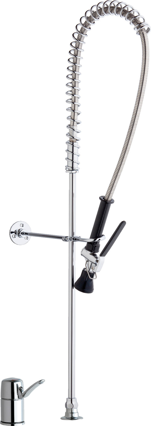 Chicago Faucets 2305-VBABCP Lead-Free Pre-rinse fitting with remote valve, Brass, Compression