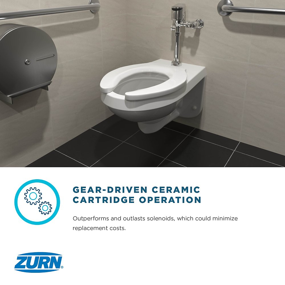 Zurn ZER6003AV-ULF-TM-HW Zurn Top Mount Exposed Sensor Flush Valve for Urinal With Gear-driven Ceramic Cartridge, Hardwired, AquaVantage® Diaphragm