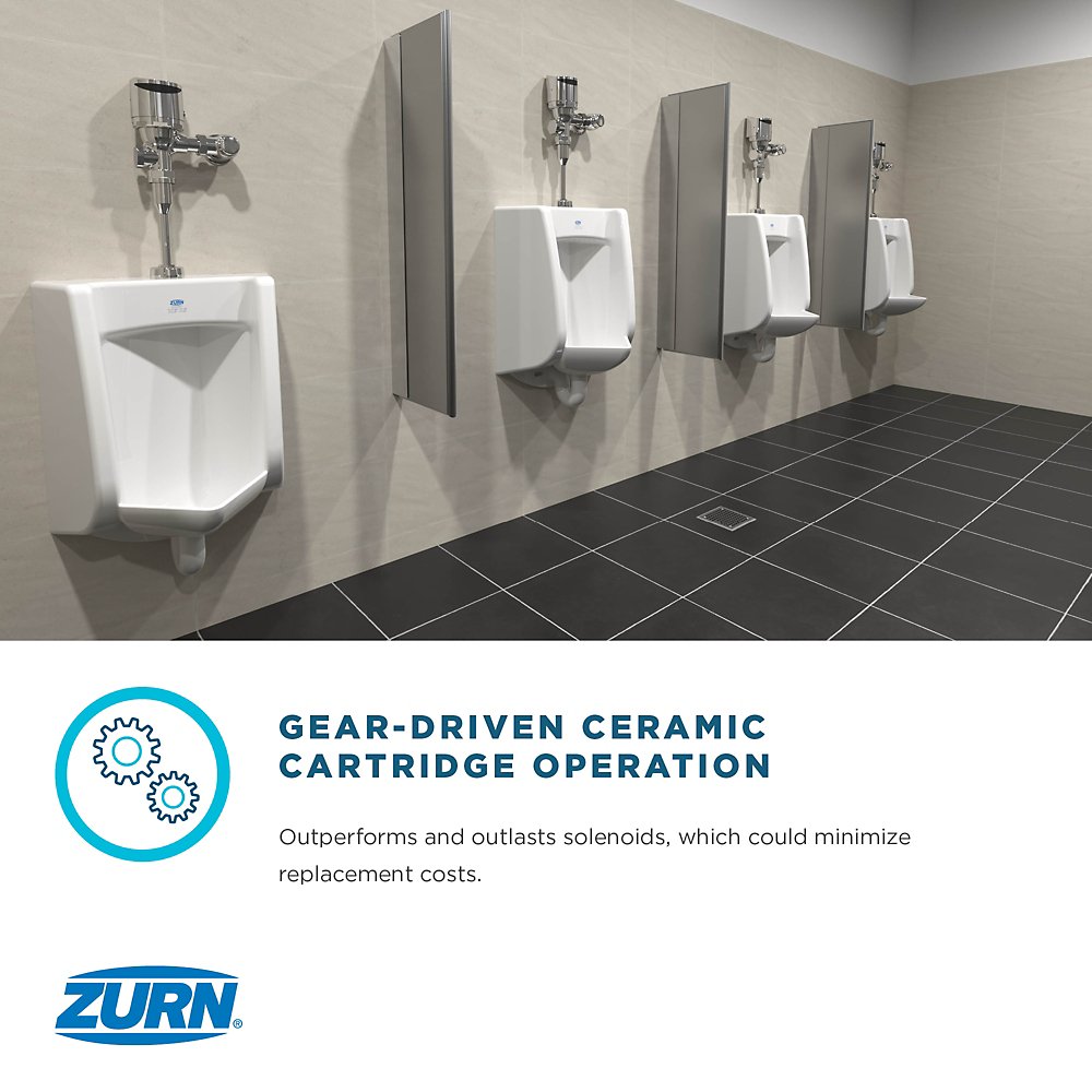 Zurn ZER6003AV-WS1-TM-HW Zurn Top Mount Exposed Sensor Flush Valve for Urinal With Gear-driven Ceramic Cartridge, Hardwired, AquaVantage® Diaphragm
