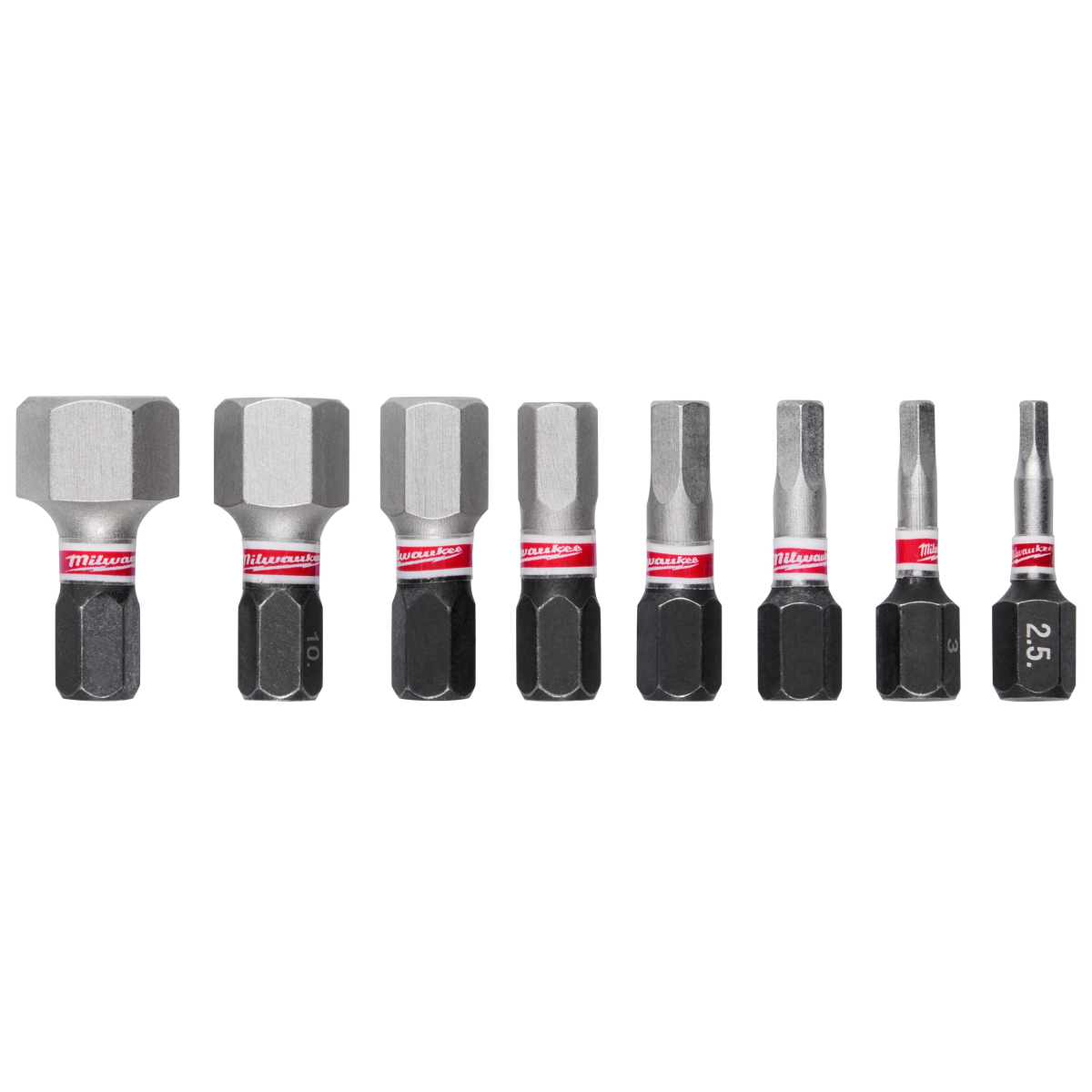 Milwaukee 48-32-4617 8PC SHOCKWAVE Impact Duty 1" METRIC HEX Impact Duty Bit Set (Pack of 3)
