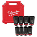 Milwaukee 49-66-7018 8PC SHOCKWAVE Impact Duty 3/4" Drive SAE Deep 6 Point Socket Set
