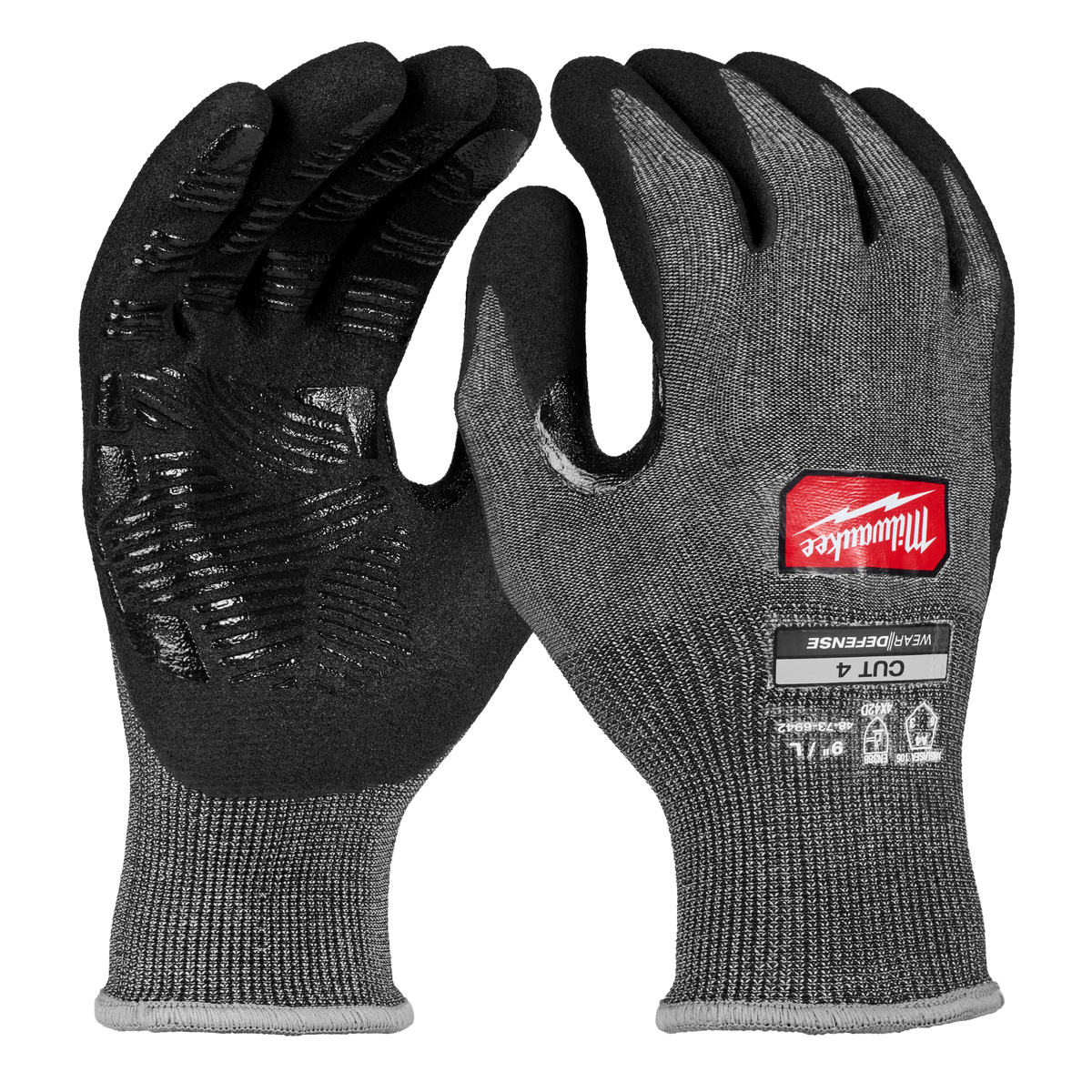 Milwaukee 48-73-6944E Cut Level 4 High Dexterity Nitrile Dipped Gloves w/ WEAR-DEFENSE Protection- XXL (Pack of 144)