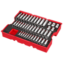 Milwaukee 48-22-0150 77 pc. 1/4”, 3/8”, & 1/2” Drive Metric Socket Set with Tray for PACKOUT Drawers